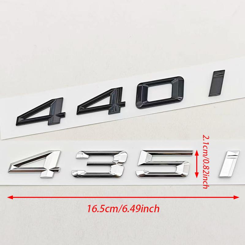 3D ABS Car Letters Logo 435i 440i Badge Sticker Rear Trunk Emblem Decals For BMW 4 Series 435i 440i F32 F33 F36 Atuo Accessories