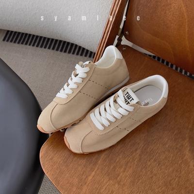 Новинка ранней весны, женские туфли из мягкой кожи в стиле ретро на плоской подошве, однотонные, на шнуровке, повседневные спортивные