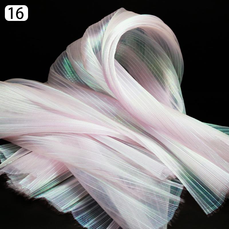 Organza Mermaid Pleated Fabric Ruffled Tull Wedding Photography Background Stage Decoration for Costume Party Dress Sewing Craft