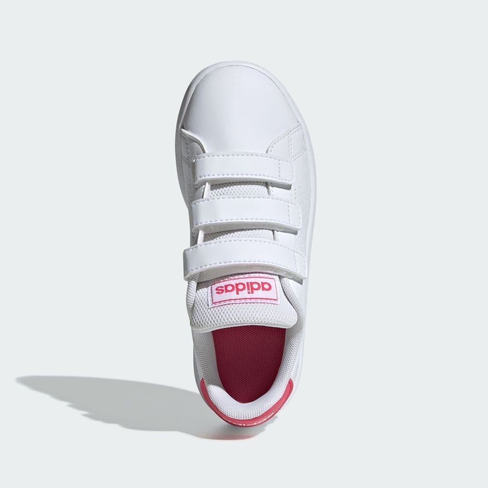 adidas Дети [ADVANCOURT SHOES] Обувь Белые Кроссовки Спортивная одежда Унисекс EF0221 Обувь Белый/Настоящий розовый/Обувь Белый