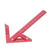 Center Finder, Center Gauge, 45 Square, Square, Right Angle Ruler, 45 Degree Ruler, Right Angle Clamp, Carpenter's Marking Tool, Aluminum, 100mm, Red
