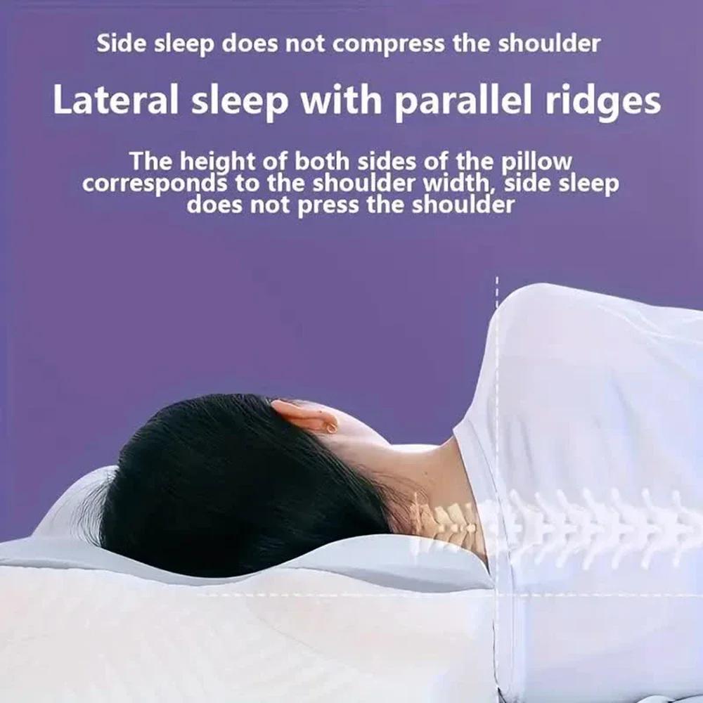 Summer Cooling Memory Foam Neck Pillow Cervical Support Neck Pain Relief Breathable Contour for Side Back Stomach Sleepers
