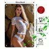 Богемный Ретро Металлический Настенный Арт "Фитнес Девушка" 8x12 Дюймов - Жаропрочный Железный Постер Легкая Установка для Домашнего Спортзала Декора Бассейна