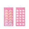 2-sided Hanging Storage Bag Underwear Socks Bras Home Use Wardrobe Hanging Bag Pink  Beige Modern Simple Style