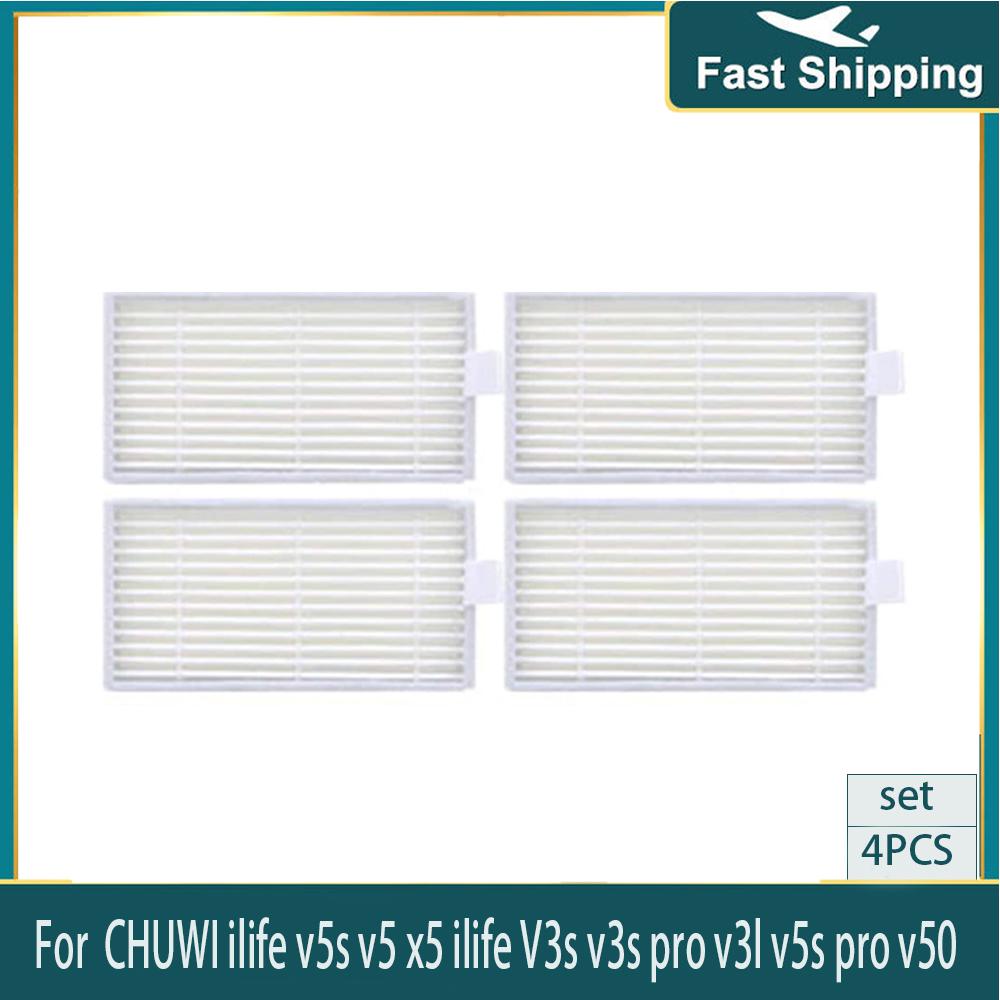 Side Brush HEPA Filter Kit for  ilife v5s v5 x5 ilife V3s v3s pro v3l v5s pro v50 Robot Vacuum Cleaner Panda x500