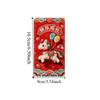 6PCS Traditional Spring Festival Red Envelope Flat Design Year of The Horse God of Wealth Red Pocket Cartoon Thickened