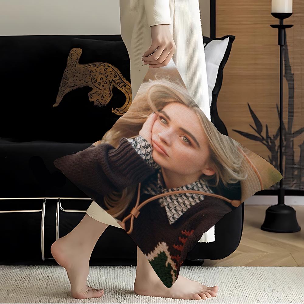 Наволочка с изображением певицы S-Sabrina C-Carpenter Мультяшный Подарок Наволочка для Подушки Спальня Дом Диван Стул Сиденье Декор Наволочка