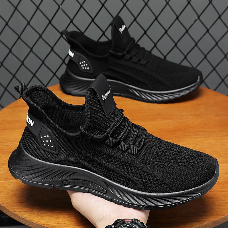 Shoes Men's Sports Shoes Soft Sole Comfortable Running Shoes Versatile Flying Woven Shoes Breathable and Non-smelly Feet Mesh Shoes Casual Single Sho