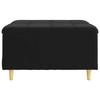 Storage Ottoman with Cushion Black 80 x 80 x 45 cm Velvet