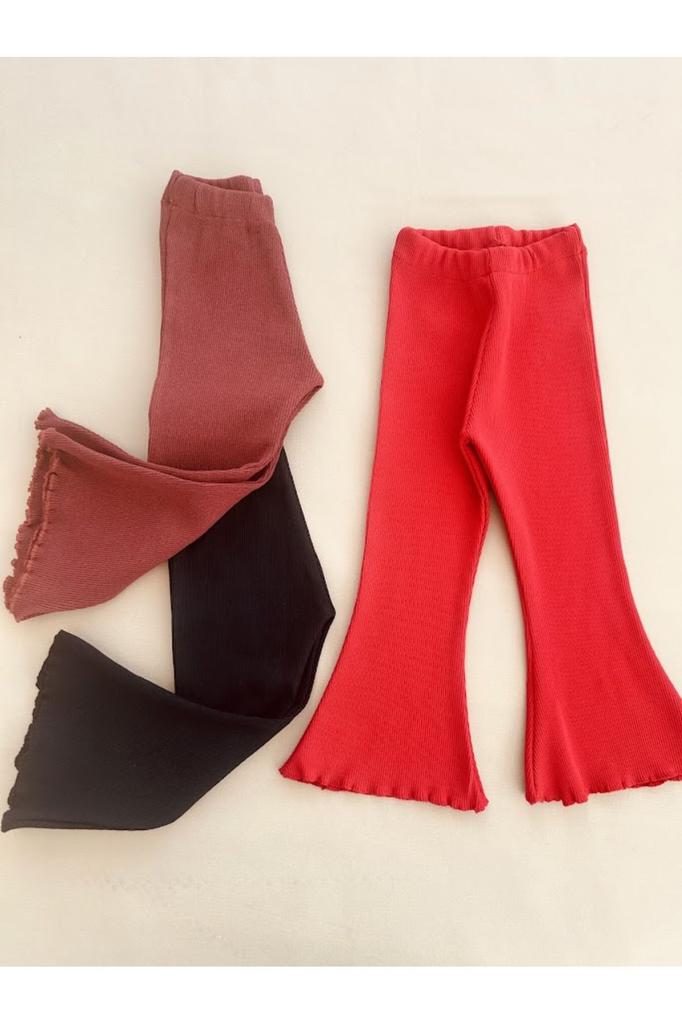 Сезонные расклешенные колготки из ребристой ткани для маленьких девочек, набор из 3 шт.
