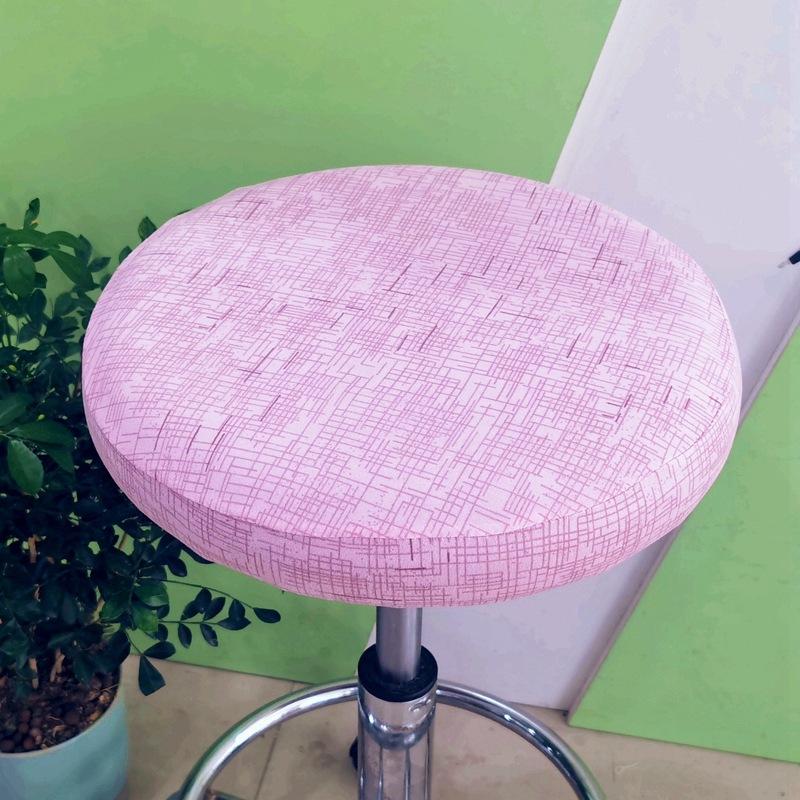 1 Bar Stool Cover Round Stool Cover with Elastic Bands Bar Stool Seat Cover Slipcover Washable Stool Cushion Cover Feature Stretch Fabric Dia D30-34cm