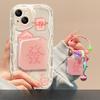 Applicable To Apple 13 Mobile Phone Case IPhone 14pro Transparent Anti-fall 11/12 Mini Creative Mahjong Hair Pendant for Women