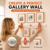 Picture Hanging Tool Level Ruler, Frame Hanger Nail Positioning Guide with Angle Measure for Wall Art Photos