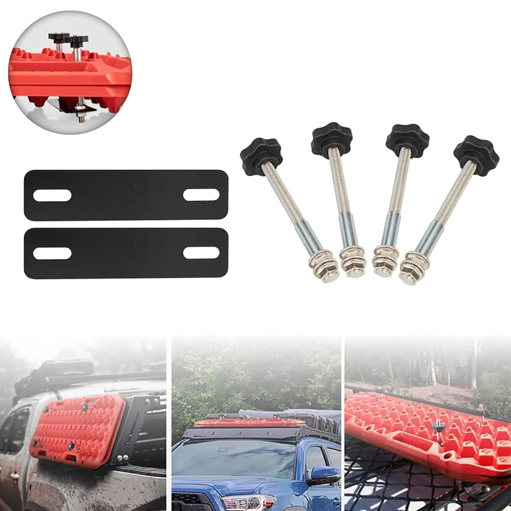 DEVCOVE Universal Car Recovery Board Mounting Pin Base Plate Kit Easy Installation Escape Board Mount Safety Traction Board