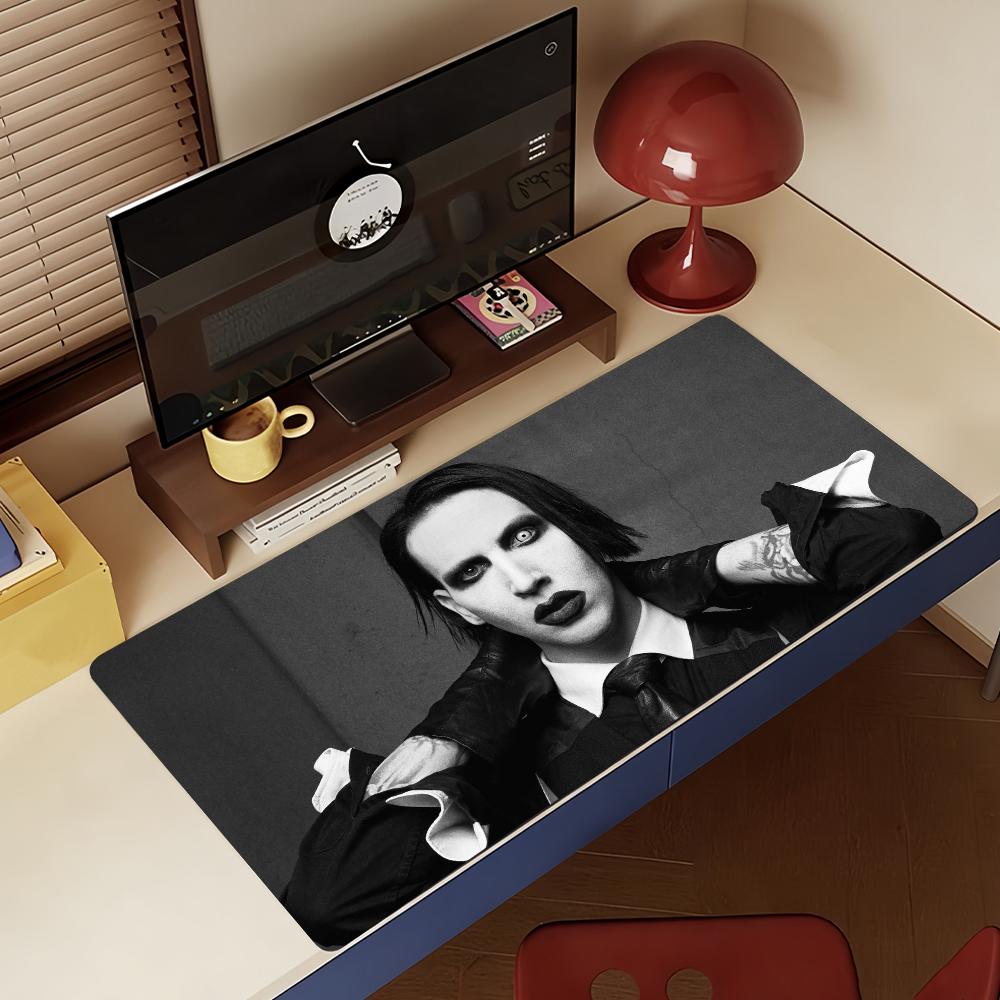 Singer M-MarIlyn M-Manson Mouse Pad Computer Laptop Rubber Non-slip Mouse Mat Mousepad Gamers Decoracion Desk Mat