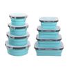 4PCS Collapsible Lunch Box Set Silicone Food Storage Containers,Portable Expandable Bowls-Travel Foldable Food Storage Box