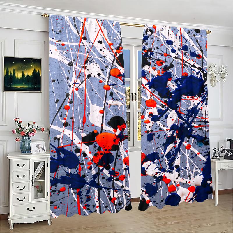 Чернила туя - Штора с HD-печатью - Полиэстер - Подходит для спальни, гостиной, кабинета (настраиваемый)