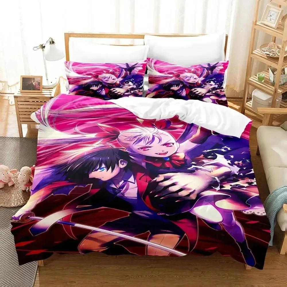 Anime Dance In The Vampire Bund Bedding Set Duvet Cover Bed Set Quilt Cover Pillowcase Comforter King Queen Size Boys Adult