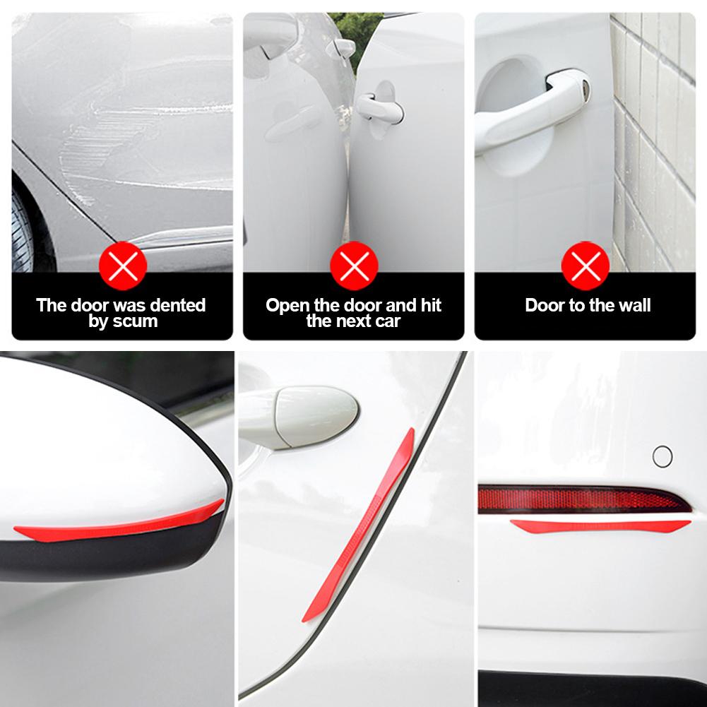 6 шт. набор, универсальная защита от царапин, защита бампера, защита края двери автомобиля, защитная наклейка для зеркала заднего вида, защитная наклейка