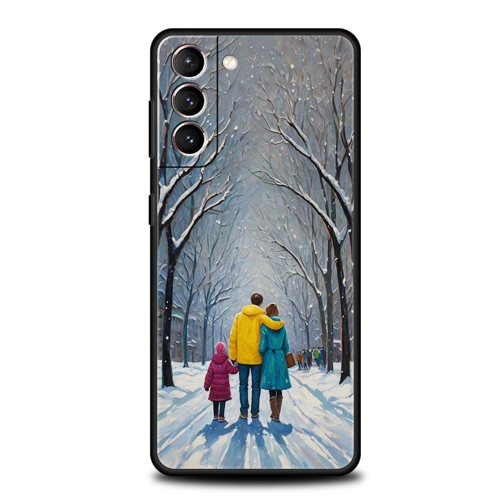 A Family Of Three Phone Case Cover for Samsung Galaxy S26 S25 S24 S23 S22 S20 S21 FE Ultra S25 Edge Plus 5G Soft TPU Shell Capas