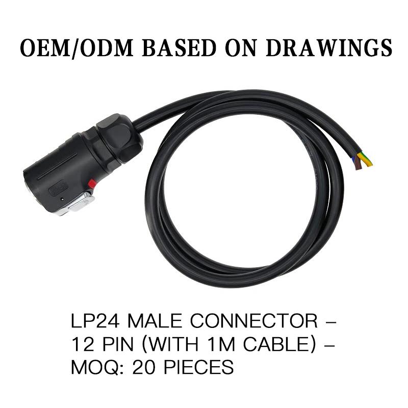Cnlinko LP24 IP67 Waterproof Circular Bayonet Male Female Plug Socket 3 4 10 12 19 24 Pin 45A for Industrial Automation System