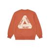 Palace FW21 Slub Crew Neck Sweatshirt With Triangle Print Unisex Sweatshirt Orange P21CS070