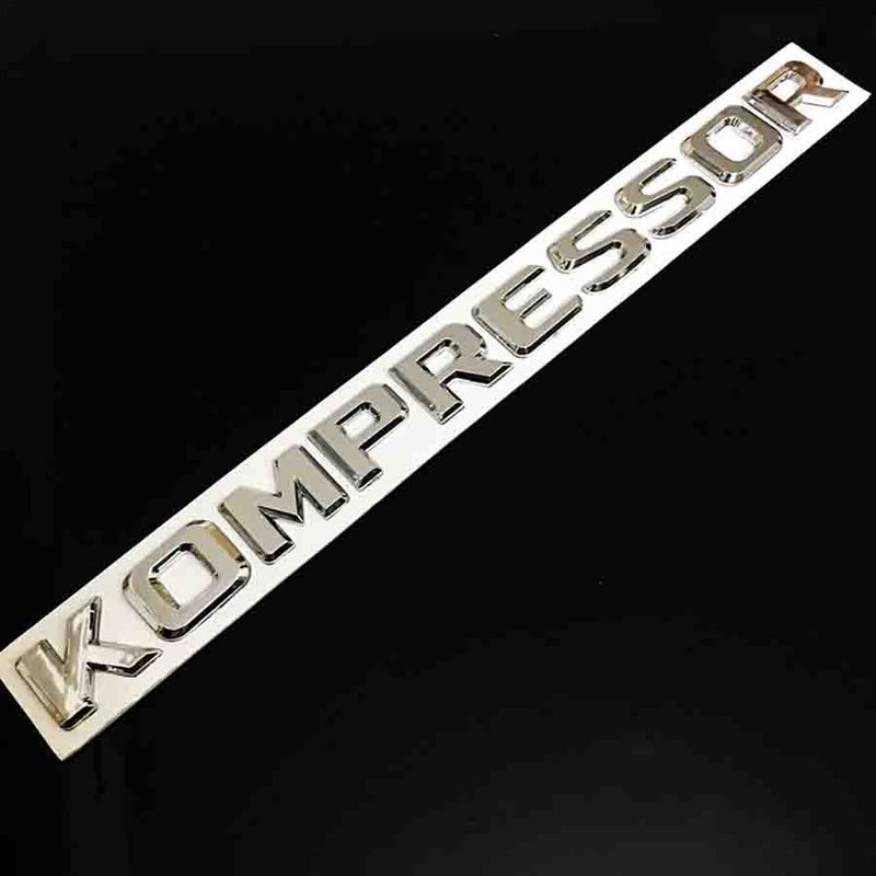 1Pc KOMPRESSOR Car Sticker Side Emblem Rear Trunk Badge For Mercedes Benz SLK CLK SL CLS ML GL A B C E S Class CL55 SLK200 C180