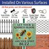 2D Flat, 1pc Vintage Metal Aluminum Plaque - Let Your Kindness Bloom Quote and Sunflower Garden Decoration, Country Style Can Be Hung on Wall Plate