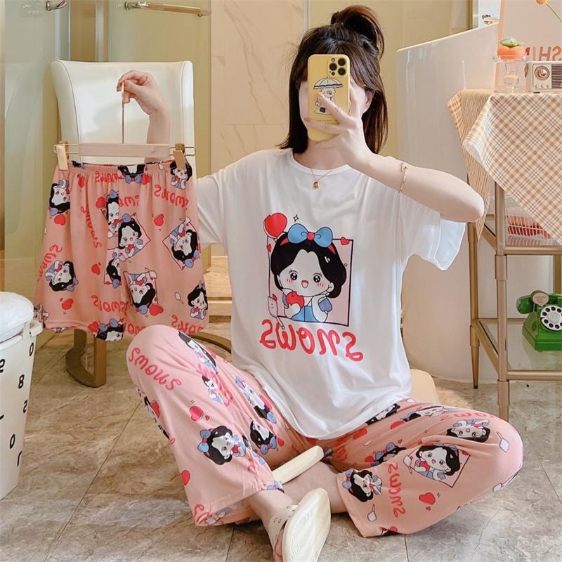 Комплект женской пижамы в клетку из шелка в корейском стиле - Домашняя одежда с длинным рукавом для весны и осени