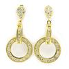 [L7026] - 'Sissi' Gold Plated Earrings In White Gold