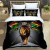 Lion Duvet Cover Sets With Zipper,  Animal Floral Print Bedding Set For Kids Youth Adult Modern Lion Quilt Cover Decor Room