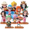 Аниме Фигурка One Piece Монки Д. Луффи Ророноа Зоро Кавайные Игрушки Q Фигурные Нендороид Украшение для Автомобиля ПВХ Модель Подарок