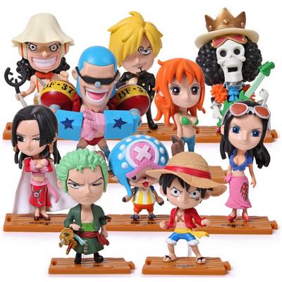 Аниме Фигурка One Piece Монки Д. Луффи Ророноа Зоро Кавайные Игрушки Q Фигурные Нендороид Украшение для Автомобиля ПВХ Модель Подарок