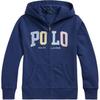 Polo Hoodie Logo Fleece Full Zip Hooded Kids Hoodies Blue CWPOKNIY8021386-410