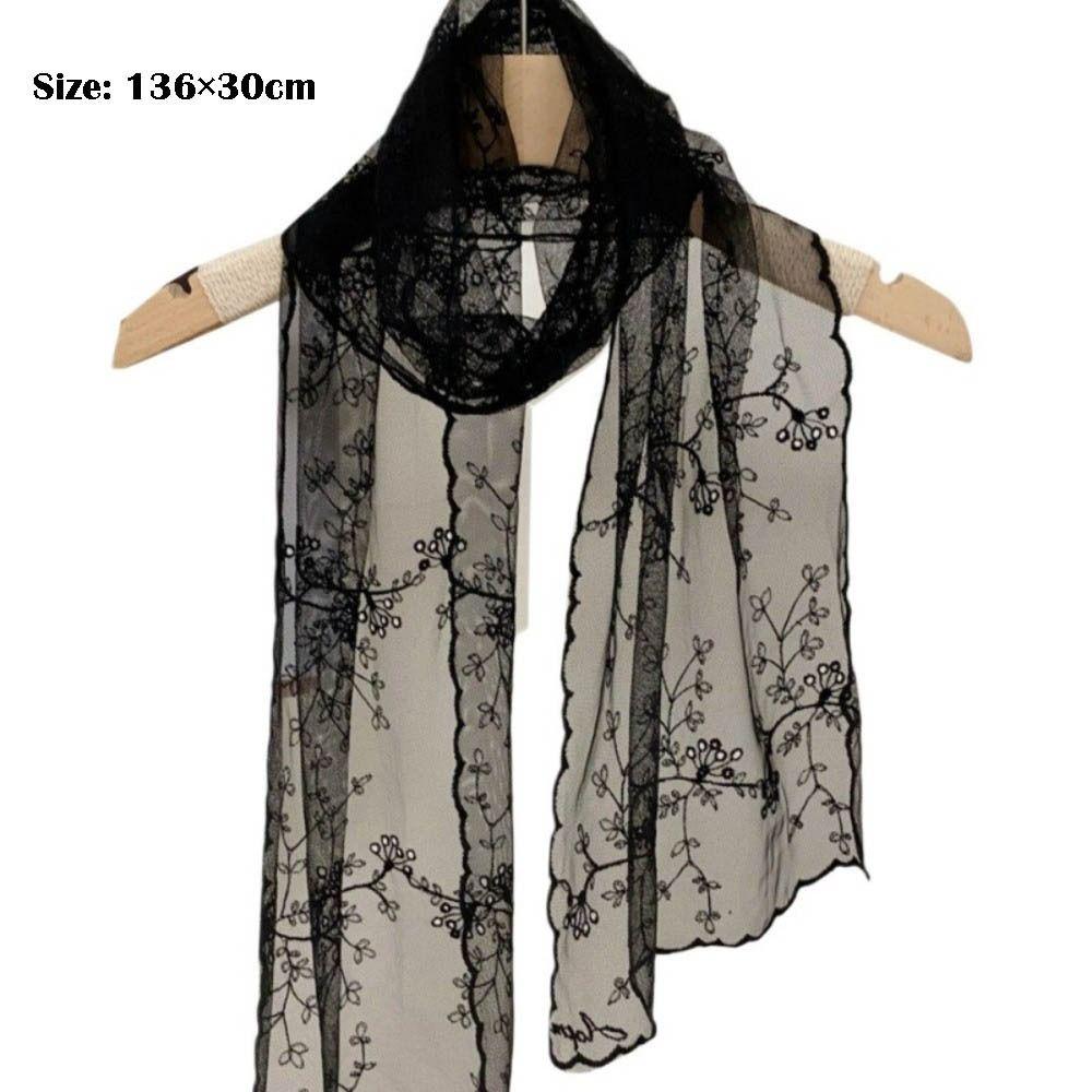 Retro Sunscreen Shawl Korean Version Female Headscarf Literary Women's Lace Scarf