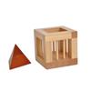 Triangle Wooden Brain Teaser Puzzle Cage Unlock Cage Apart Triangle Luban Lock  Adult Kids Toys