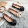 U Flat-bottomed Doudou Single Shoes Women Wear Soft Leather Fish Mouth Mother Shoes Bow Women's Shoes