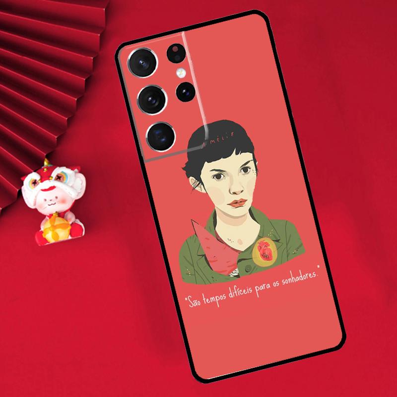 Amelie Poster Classic France Movie Case For Samsung Galaxy S25 S26 Ultra S21 S22 S20 S23 S24 Ultra Plus S10 S25 FE Cover Funda
