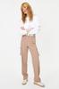 Women's Trousers Fashion New Season Mink Cargo Straight Straight Cut Woven Double Pocket Woven Trousers