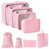 Travel Storage Bag Set - 7-Piece Multi-functional Compartment Bags for Clothes & Cosmetics