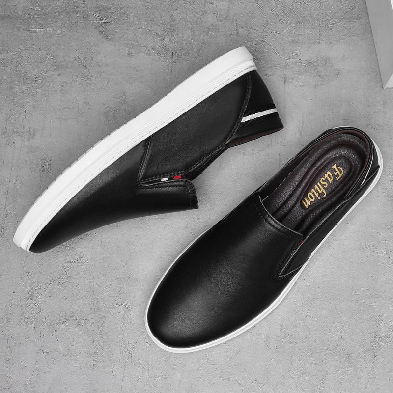 Lightweight Summer Men Casual Shoes Genuine Leather Male Luxury White Sneakers Brand Slip-on Men Loafers Breathable Men's Shoes
