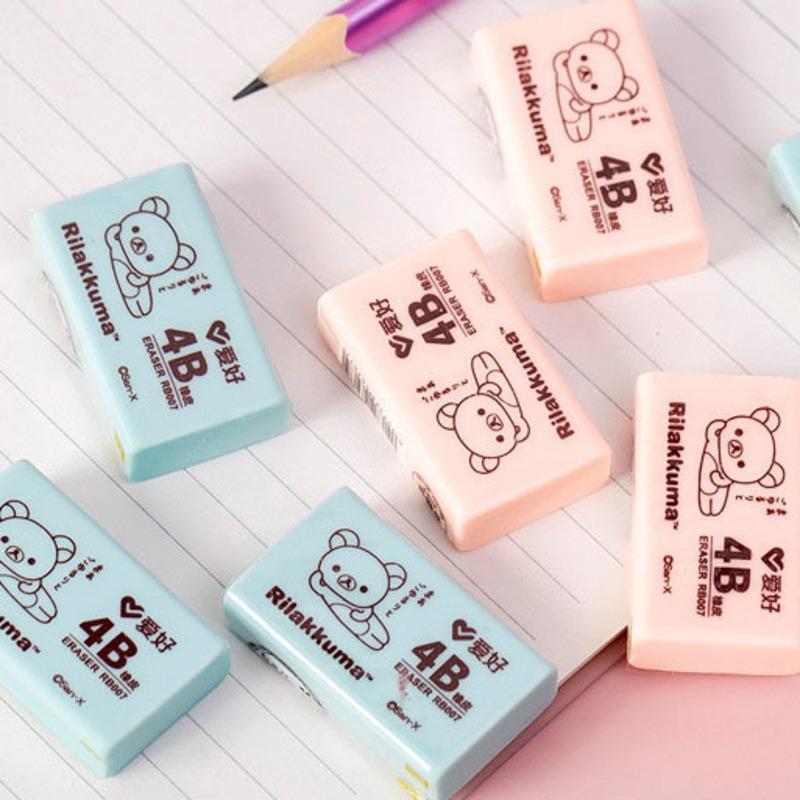 2 шт., 4B, милые ластики для детей, резиновая игрушка, канцелярский ластик
