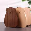 Animal Shape Bear Wood Bookend Book Organizer Cartoon Bear Wood Bookend  Desktop Decor