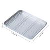 1PC Tray Thickened Rustproof Stainless Steel Multipurpose Draining Baking Grill Sheet Easy Clean Safe with Mesh Rack for Kitchen