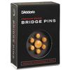 Wood Bridge and End Pins Boxwood PWPS6 Bridge Pins 1 End D'Addario Set, (7 + Pin)