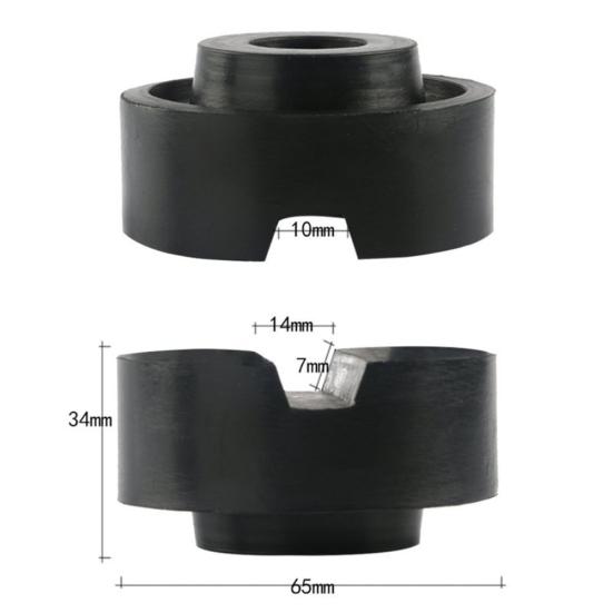 Rail Floor Anti-Slip Slotted Frame Auto Car Jack Rubber Disk Pad for Pinch