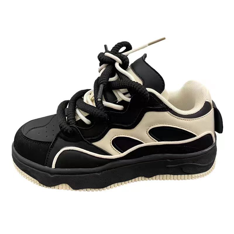 Новые мужские кроссовки, парные, на толстой подошве, легкие, дышащие, для бега, женские черные, ретро, повседневные, для скейтбординга
