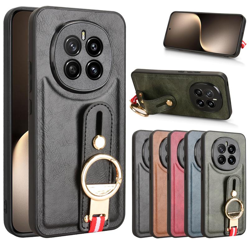 Для Honor Magic 7 5G модный кожаный чехол-держатель для телефона с ремешком на запястье для Honor Magic 7 5G чехол с защитой от падений