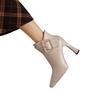 Hot Sale Ladies Shoes Ankle Women's Boots Elegant Modern Boots Women Solid Buckle Zipper Pointed Toe High Heel Female Shoes