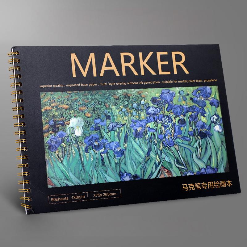 8K/A4 утолщенный альбом для рисования, студенческая художественная живопись, бумага для рисования, листы маркерной книги, тетрадь, акварель, школьные канцелярские принадлежности